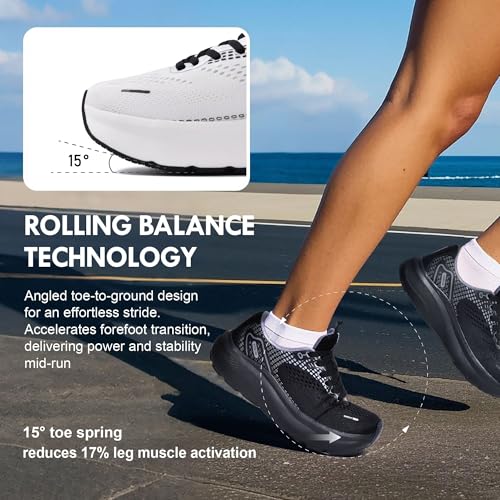 JACKSHIBO Wide Toe Box Shoes Women Orthopedic Plantar Fasciitis Sneakers 9.5 Wide Wide Sneaker White