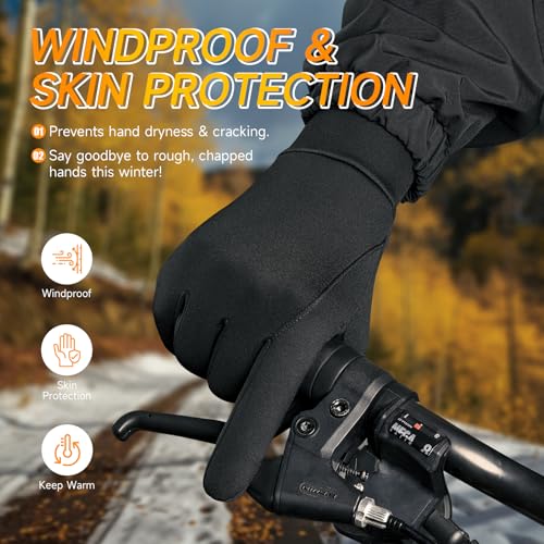 OZERO Winter Gloves for Men Women - Touchscreen X-Large