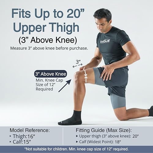 Knee Brace for Men & Women with Patented 4-Way Adjustable Support black
