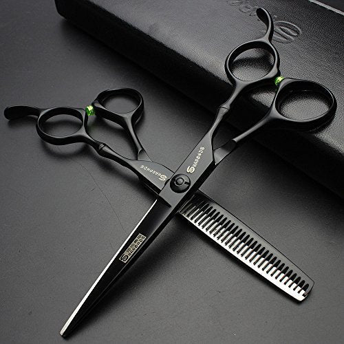6" japanese hairdressing scissors hairdresser cut hair cutting tool professional japan hair scissors barber razor edge haircut (Full set)