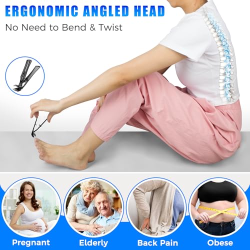 Toenail Clippers for Seniors for Thick Toenails with Wide Opening, Heavy Duty Angled Nail Clippers for Men with Long Handle, Large Fingernail Clippers with Catcher Gifts for Men Women Adults Black Set