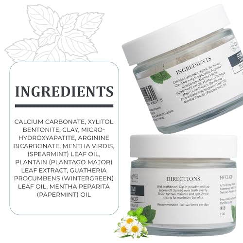 Sensitive Teeth Bundle,Tooth Powder + Cool Mint Mouthwash