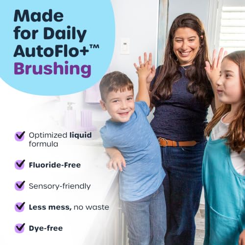 Willo AutoFlo Plus Liquid Kids Toothpaste, 2-Pack, 8oz, Bubble Twist 8 Fl Oz (Pack of 2)