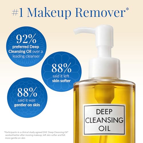 DHC Deep Cleansing Oil, Makeup Remover, Gentle Oil Cleanser, 6.7 oz Unscented 6.7 Fl Oz (Pack of 1)