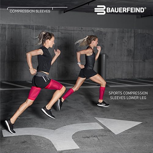 Bauerfeind Sports Compression Lower Leg Calf Sleeves (1 Pair) - Improved Circulation, Airknit Fabric Breathable, Washable Small/X-Long Rivera