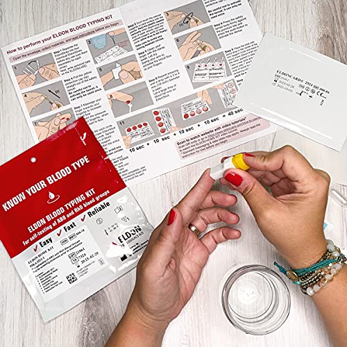Original Home Blood Typing Kit - New Package + Improved Lancet (4 kits) 4