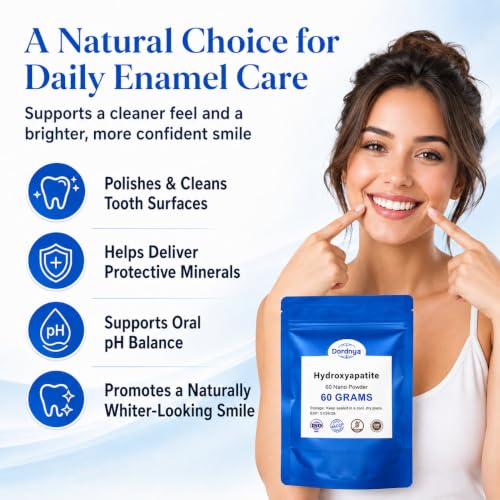 Nano Hydroxyapatite Powder for DIY Toothpaste, Teeth Whitening Repair Tooth Enamel Strong Teeth High Material hydroxyapatite are Very Suitable for DIY 2.1oz(60g)