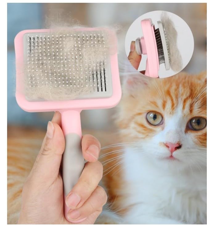 Slipper Brush for Dog Grooming, Soft Bristles for Shedding and Detangling, Blue - BeesActive Australia