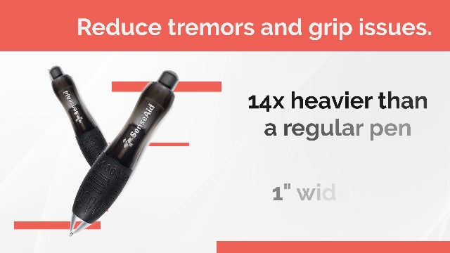 Fat Heavy Weighted Pens (2 Pack) | Large Grip Pens For Arthritis & Tremors