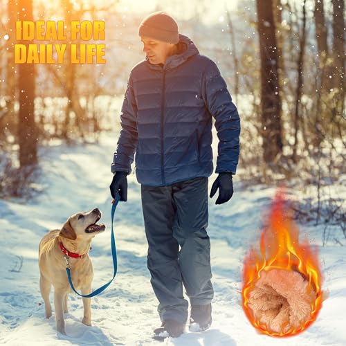 ihuan Winter Waterproof Ski Gloves Men Women, Snow Warm Cycling Cold Weather, Driving Biking Running Blue Small