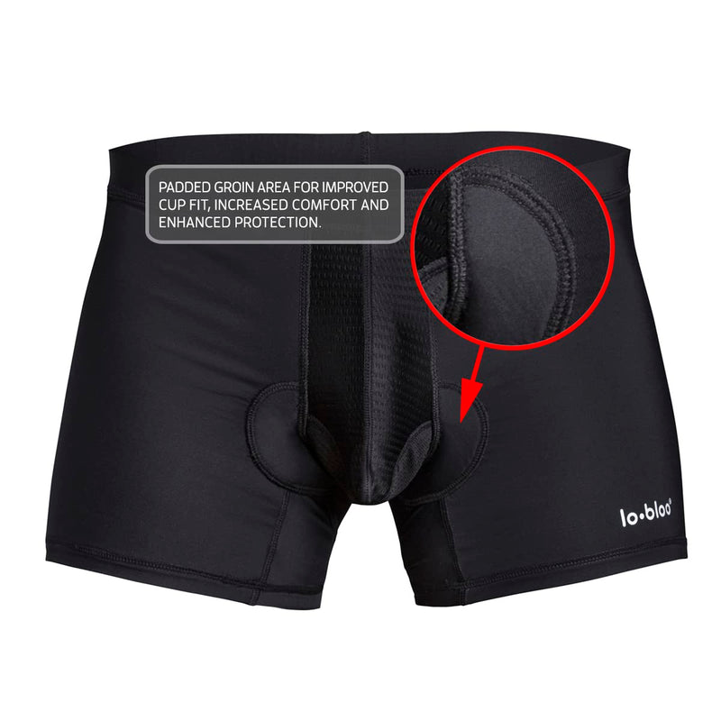 lobloo Men’s Athletic Protection Underwear Supporter, Padded with Compression, XS-XL X-Small-X-Large Black - BeesActive Australia