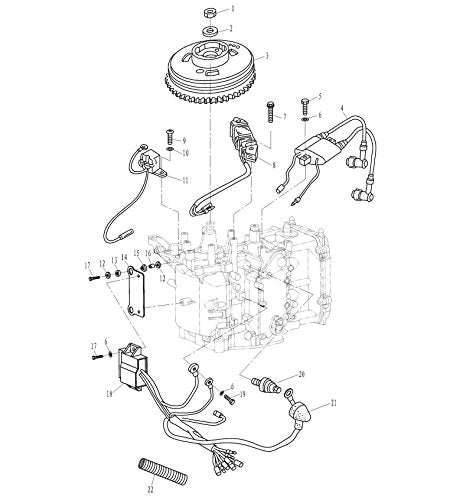 Boat Motor 339-803559A02 Ignition Coil for Mercury Quicksilver Outboard Engine 4-Stroke 8HP 9.9HP / 5041297 for Evinrude Johnson OMC BRP, fits Sierra Marine 18-23207 - BeesActive Australia