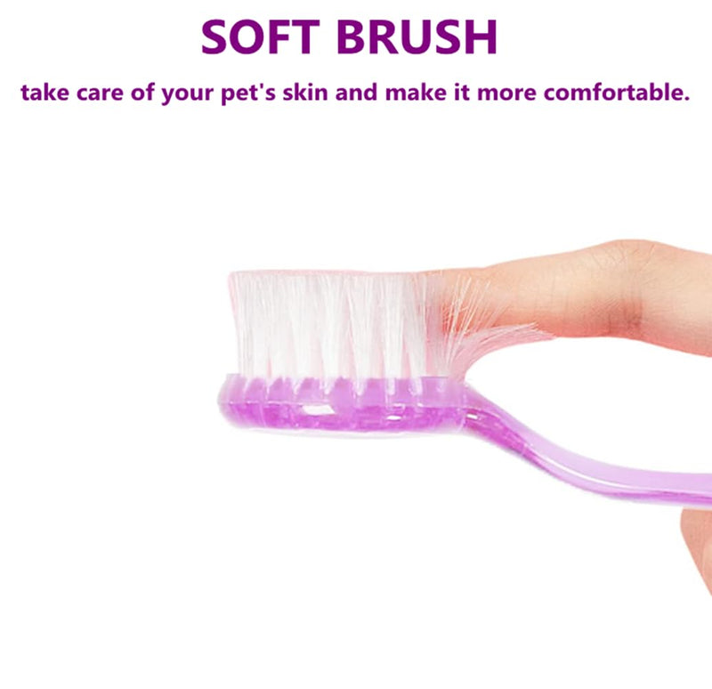 3PC Small Animal Bath Brush with Lid Soft Cleansing Brush Massage Combs for Hedgehog Guinea Pig Rabbit Chinchilla Ferret Small Animal Grooming Tool Cleaning Supplies - BeesActive Australia