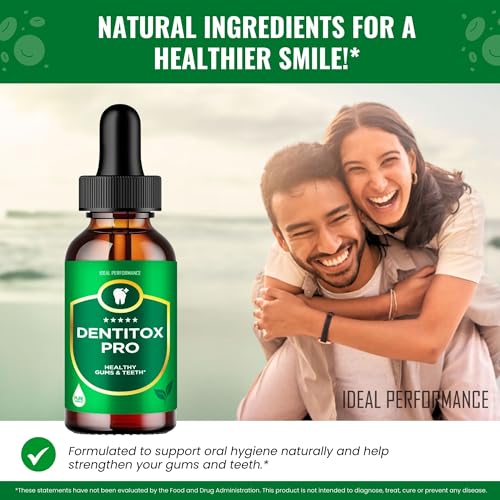 Dentitox Pro Drops for Healthy Teeth and Gums, Dentitox Supplement Advanced Formula Drops - All Natural Blend to Support Fresh Breath, Denti Tox Oral Health, Den Titox Pure Droppers Reviews (1 Pack)