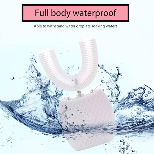 Adult Automatic Ultrasonic Toothbrush Waterproof Travel Timer White