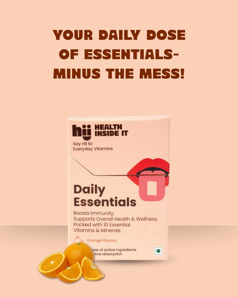Daily Essentials Fast-Dissolving Multivitamin Strips – Vitamin A, B12, D3 & Magnesium | Boosts Energy, Immunity & Brain Health | Vegan, Sugar-Free, No Water Needed – 15 Day Supply 15 Strips