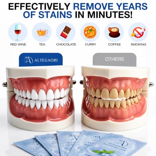 Professional Teeth Whitening Strips Kit, 14 Treatments 28 White Strips Enamel Safe, Gentle for Sensitive Teeth, Removes Coffee, Tea, Wine & Tobacco Stains Whitening Care for a Brighter Smile