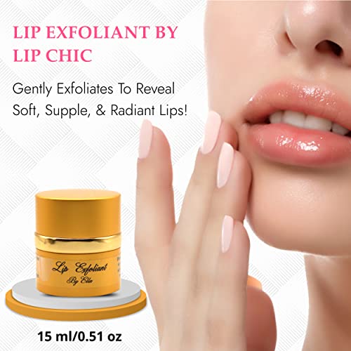 Ella Lip Chic Lip Exfoliator Gentle Lip Scrub for Soft Lips, 0.5 oz 0.51 Ounce (Pack of 1)