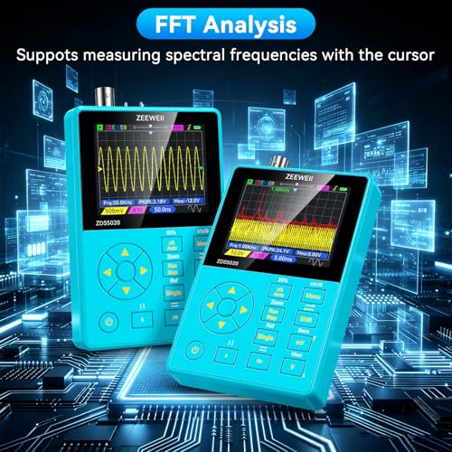 3 in 1 Portable Oscilloscope 20MHz Bandwidth, Handheld Signal Generator