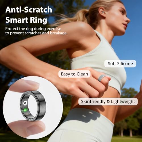 Smart Ring for Women, Health Tracker & 5ATM, COLMI R02. (Black, 9#)