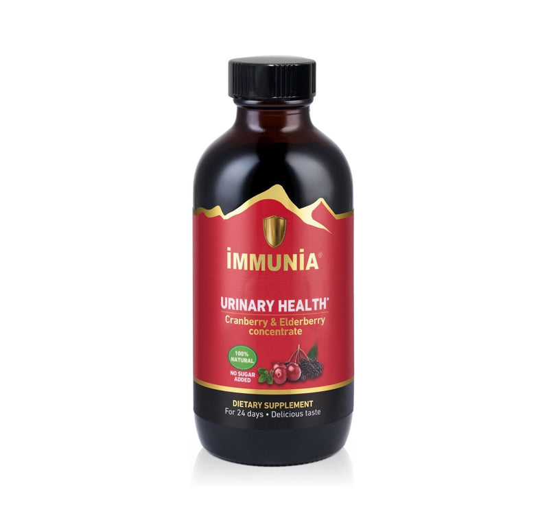 Immunia Urinary Health. Cranberry & Elderberry Concentrate for the Prevention of Urinary Infections. Natural. Delicious. 5 ml/Day. (1-Pack) 1 Count (Pack of 1)