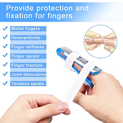 Finger Splint, 5PCS Finger Support Brace Finger Stabilizer for Broken Fingers Straightening Arthritis Knuckle Immobilization, Small