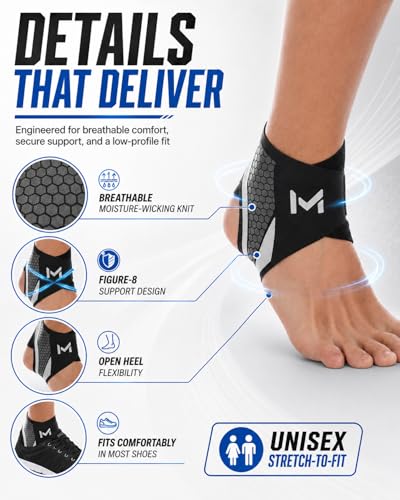 2-Pack Ankle Brace Pro Lace up Anklepro Support Women Men Bidirectional Motion Softball Ankles Sports Sock with Straps Lightweight Basketball Elastic Ankle Stabilizer for Sprained Injured Foot (Gray) Gray