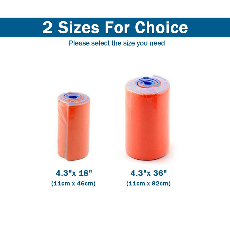 First Aid Padded Universal Aluminum Splint - Emergency Waterproof Fracture Support Protection for Hand, Foot, Leg, Ankle, 2 Pcs (6"x 36" Rolled) 6"x 36" Rolled