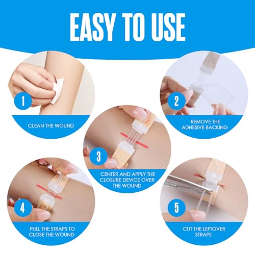 Zip Stitch, Wound Closure Kit, Butterfly Bandages, Zip Tie Bandages 4 Pack