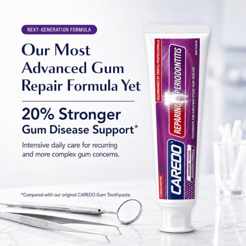CAREDO 20% Stronger Gum Repair Toothpaste for Receding Gums, 3.52 Oz