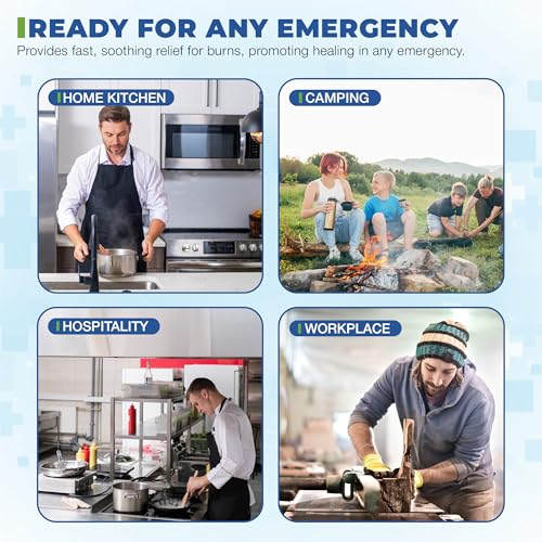 PrimaCare WB-7707 Emergency First Aid Burn Kit with Burn Gel, 22 Piece Set