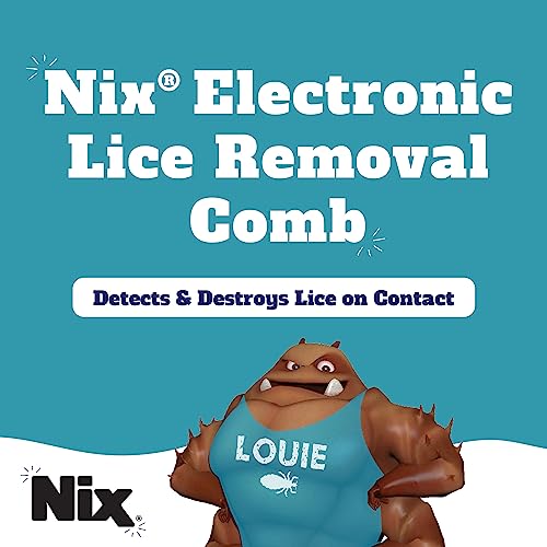 Nix Lice Removal Kit with Hair Solution, Comb & Home Spray + Electronic Lice Comb with LED Detection Light