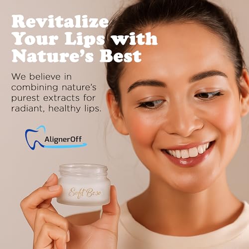 SoftBeso by AlignerOff Sugar Lip Scrub – Vanilla Lip Exfoliator for Dry, Chapped Lips – Moisturizing Formula with Vitamin E, Coconut, Jojoba & Olive Oils – For Men & Women – Ideal for Gifting