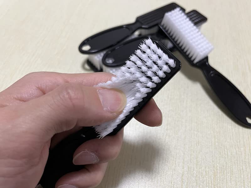 SQULIGT 12Pcs Nail Brush for Cleaning Fingernails, Handle Grip Cleaning Brush for Nail and Toenail, Nail Dust Brush Manicure Pedicure Tools Scrubbing Brush Women Men Home Salon (Black) black
