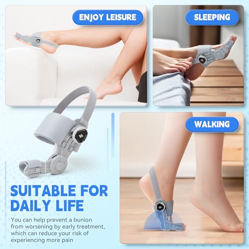 Bunion Corrector for Women & Men, Adjustable Knob Bunion Relief Orthopedic Toe Straightener with Silicone Pad Comfortable & Supportive