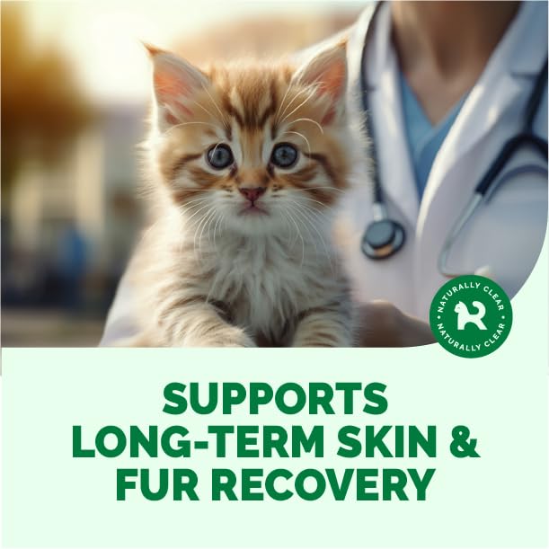 Cat Skin Repair Spray | No-Touch Spray for Cuts, Scrapes, Abrasions & Sores | Supports Skin & Fur Recovery | Natural Ingredients| Vet-Tested | Made in USA
