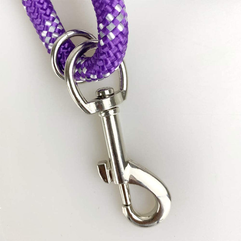 Long Rope Dog Leash for Dog Training 12FT 20FT 30FT 50FT, Reflective Threads Dog Leashes Tie-Out Check Cord Recall Training Agility Lead for Large Medium Small Dogs (Purple, 10mm*20ft) Purple - BeesActive Australia