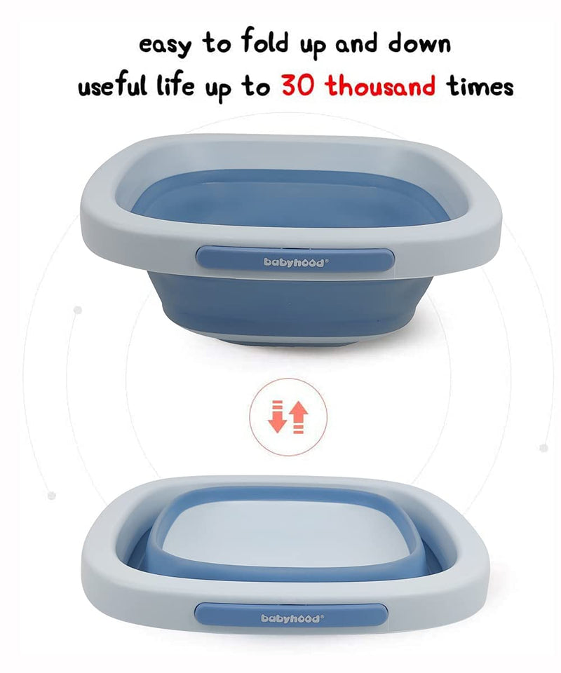 Multi-Purpose Collapsible Wash Basin for Kids and Babies, Lightweight Portable Folding Basin for Washing Baby Bottles and Breast Pump Parts and Home Kitchen Outdoor Camping Use (2021blue) 2021blue - BeesActive Australia