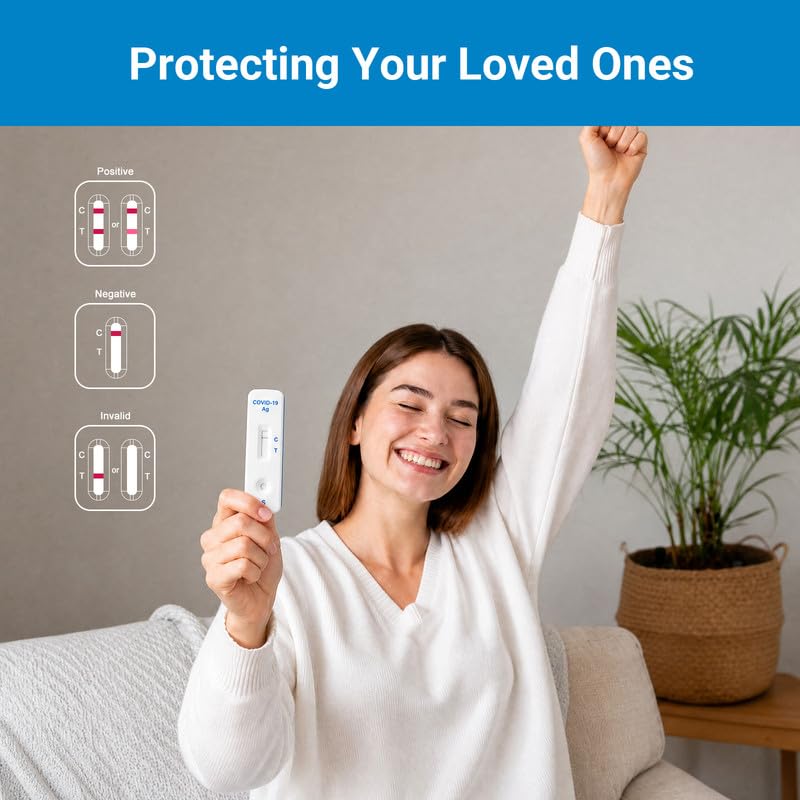 Healgen Rapid Check COVID-19 Antigen Home Test, Results in 15 Minutes, FDA Authorized OTC, 5-Pack Self Test