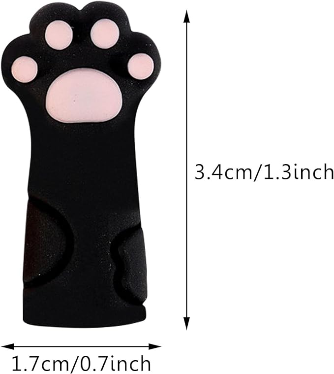 Cute Cat Paw Shape Silicone Nippers Cover | Nipper Cover Protective Sleeve | Manicure Pedicure Tool Protector Anti-Drop Protective Cap for Nail Cuticle Scissors Qyew - BeesActive Australia