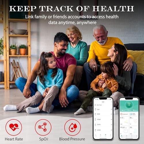 Smart Health Ring Fitness Tracker for Men Women, Sleep, Stress & Activity Monitoring, IP68 Waterproof, Long Lasting Battery, No Subscription Fees, Black 11#