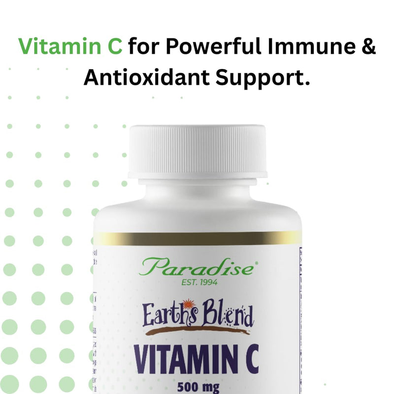Paradise Herbs Essentials Earth's Blend Vitamin C, 90 Veg Capsules | Nature's C with adaptogens, superfoods, probiotics, organic alkalizing greens, vegetarian dietary supplement 90 Count (Pack of 1)