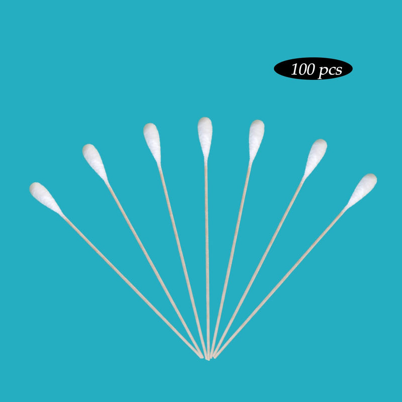 6 Inch Long Cotton Swabs,Large Cotton Buds with Bamboo Handle for Dogs, Specifically Designed for Dogs,Professional Big Cotton Swabs，Dogs Ears Large Cotton Swabs 100pcs 100 Count (Pack of 1) - BeesActive Australia