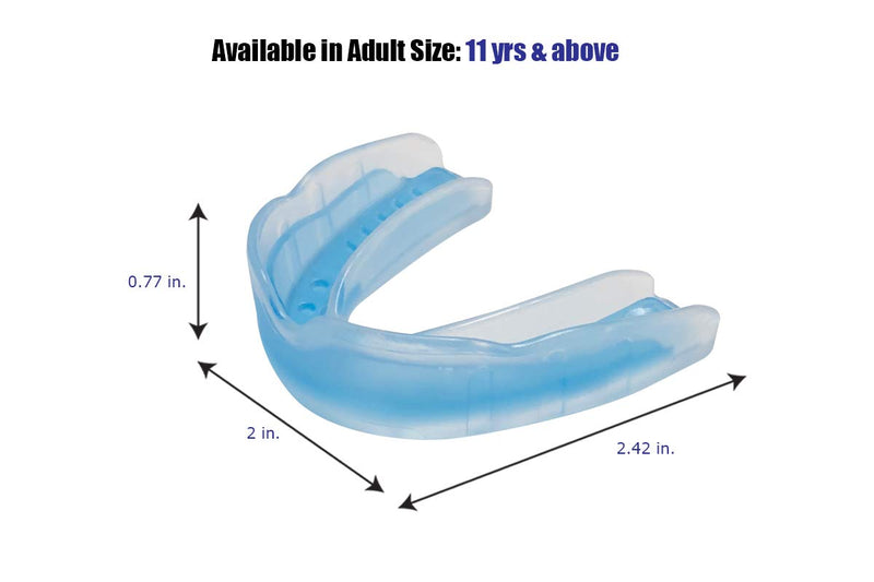 Boil and Bite Mouth Guard BB Custom Fit Sport Mouthpiece for Basketball, Karate, Martial Arts, Wrestling, MMA (Free Case Included!) -Adult Size (Adult -Ages 11 & Above, All Trans.) Adult -Ages 11 & Above Trans.