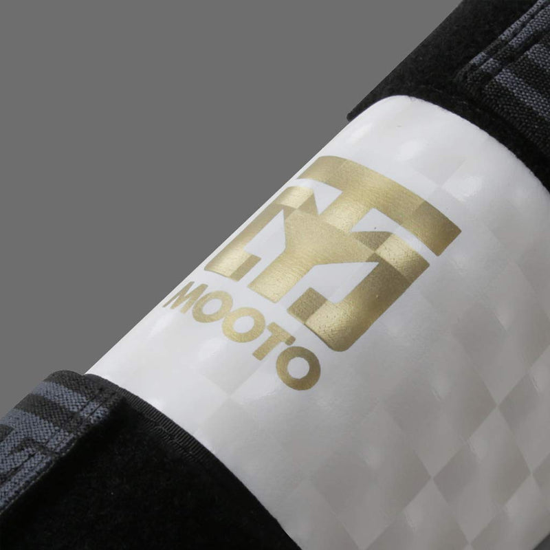 Mooto Korea Taekwondo Extera S2 Shin Protector Guard WT Logo MMA Martial Arts Kickboxing Karate Training Match Gym School Academy (Small(Length 24cm or 0.78 ft)) - BeesActive Australia