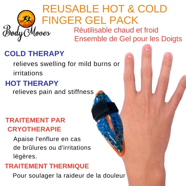 BodyMoves New Thumb Splint Brace Plus Finger Hot and Cold Gel Pack- tenosynovitis, Tendonitis, Trigger Thumb spica,Carpal Tunnel, CMC Adjustable wrist and Reversible Left Right Hand (Desert Sand) Desert Sand