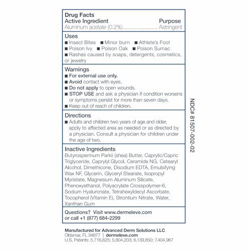 Dermeleve Dermatologist Recommended Steroid Free Anti-Itch Cream, 4oz 1 Ct. 1 Pack