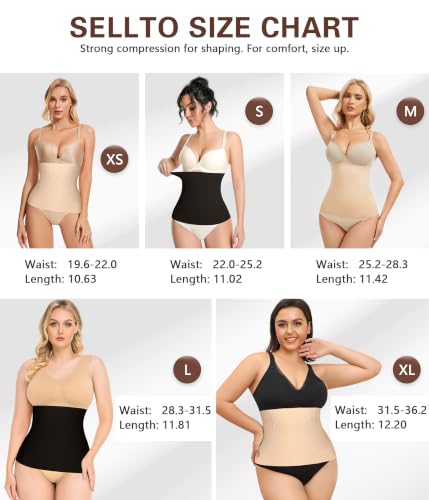 sellto Waist Trainer for Women Tummy Control Waist Cincher Lower Belly Fat Medium 1pack-nude