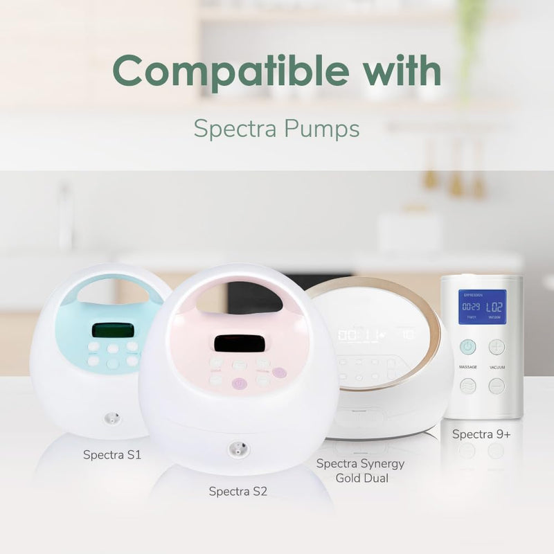 Maymom Pump Parts Compatible with Spectra S1 Spectra S2 Spectra 9 Plus Incl Duckbill Valve Silicone Membrane Spectra Replace Spectra Duckbill Valve S2 Replacement Parts Not Original Spectra Pump Parts White 6 Count (Pack of 1) - BeesActive Australia