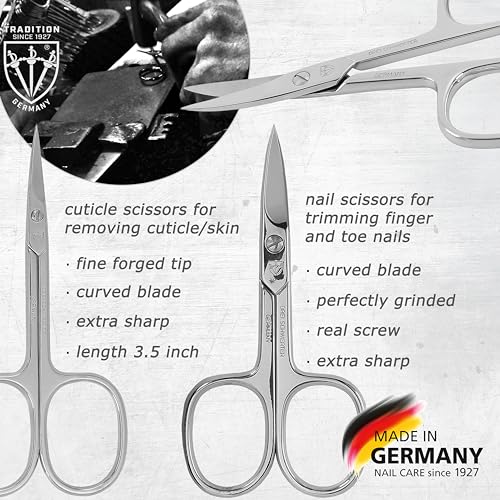 3 Swords Germany – manicure pedicure set kit (774) BLACK - SYNTHETIC LEATHER